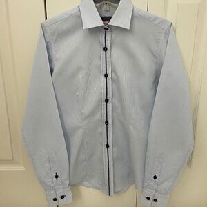 Ladies light blue shirt 100% cotton